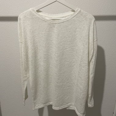 Haut blanc ZARA à manches longues