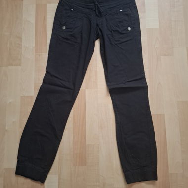 Black Fabric Trousers XS