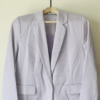 Purple blocked Blazer