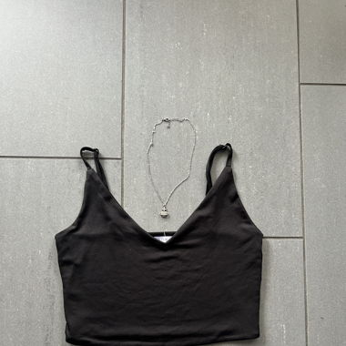 Crop-Top Schwarz Elegant