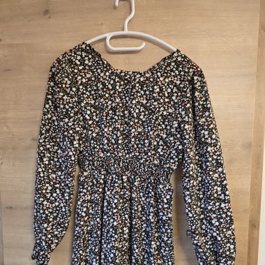 Robe à fleurs brune 