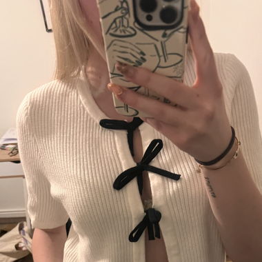 Weisses Strick Top