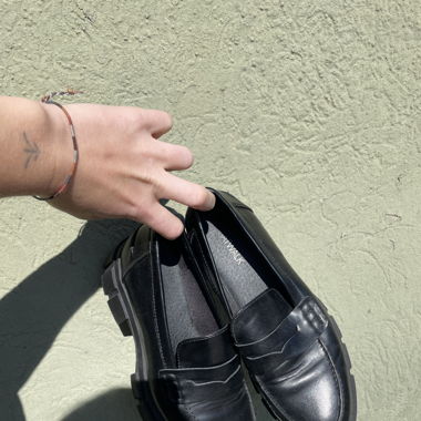 Black loafer
