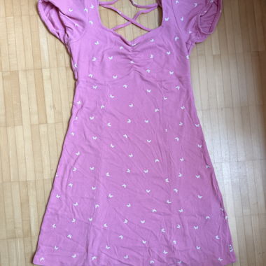 y2k coquette butterfly ripped dress