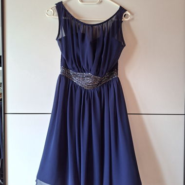 Cocktail dress with beaded trim