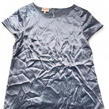 Armani Collezioni Satin-Oberteil in dusty blue (42)