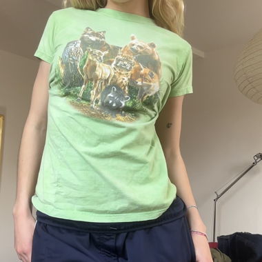Green Graphic T-Shirt S