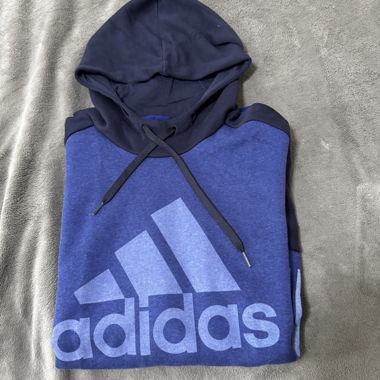 Hoodie Adidas bicolore bleu marine – Taille M