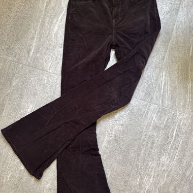 Pantaloni MNG in velluto a coste marrone scuro