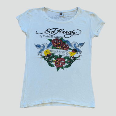 Vintage Ed Hardy rhinestones tee