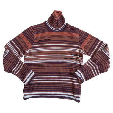 striped turtleneck top