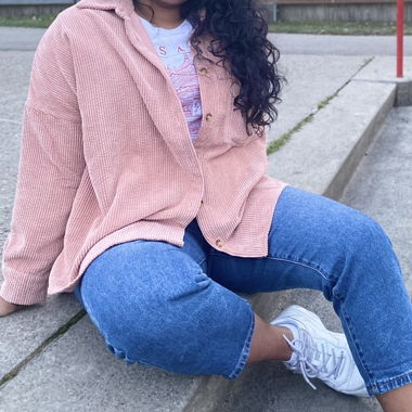 Hemdjacke rosa und flauschig