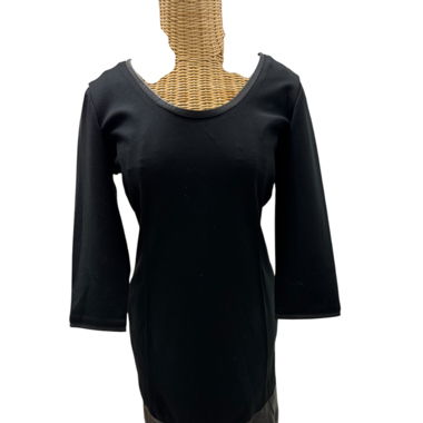 Kleid mit Lederimitat