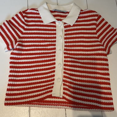 Mango Striped Polo Shirt