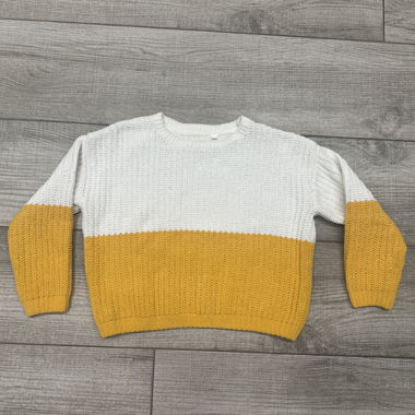 pull blanc et jaune