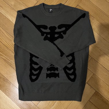 Pull noir FSBN squelettique XL