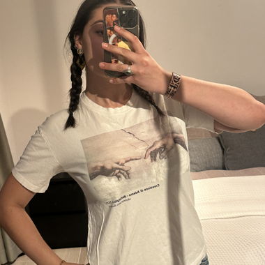 T-shirt bianca con stampa