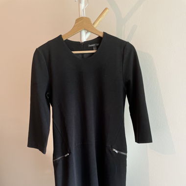Black office dress in stretch