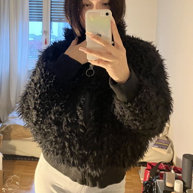 Black fur jacket