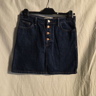 Jupe en jean bleu foncé