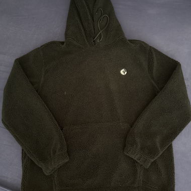 Schwarzer Fleece-Hoodie