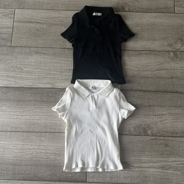 polo blanc/noir