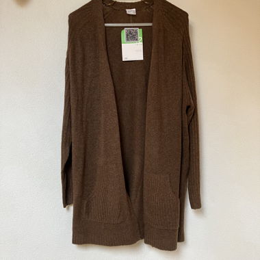 Cardigan in maglia marrone