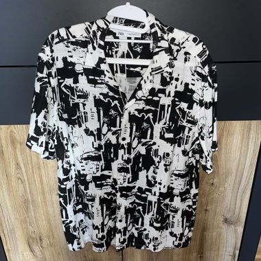 Chemise Zara à motif manches courtes
