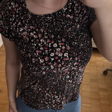 cute black floral shirt