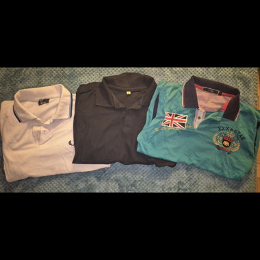 3 polo , 2x L & 1x Xl taille petit ( L ) 