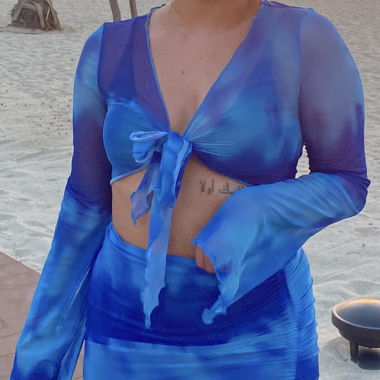 Sommer Set! Blaues zweiteiliges Set, Grösse M