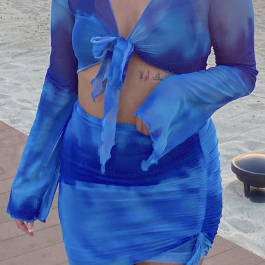 Summer Set! Blue two-piece set, size M
