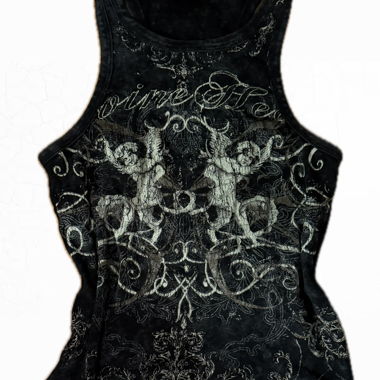 Schwarzes Urban Outfitters Tanktop mit Print
