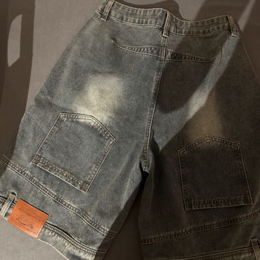Wide Denim Shorts