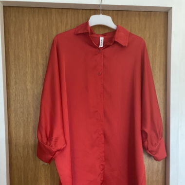 Chemise tunique rouge