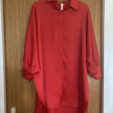 Chemise tunique rouge
