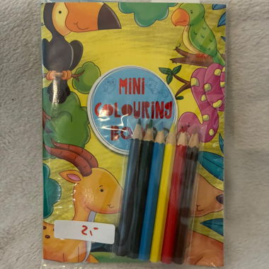 Mini libro da colorare con matite colorate
