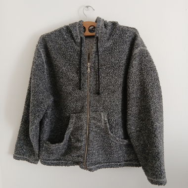Felpa con zip Vintage Arizona Grey Sherpa