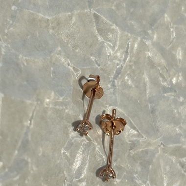 Boucles d'oreilles en or rose S925