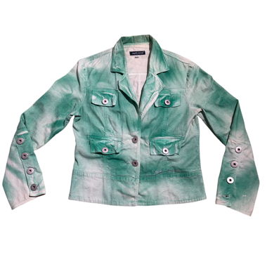 Angelo Marani Green Tie-dye Jacket 