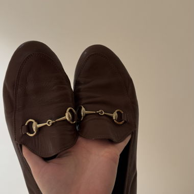 Loafer marroni in pelle autentica