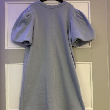 Baby Blue Dress with Puff Sleeves