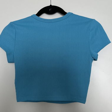 Turquoise Ribbed Top H&M Divided