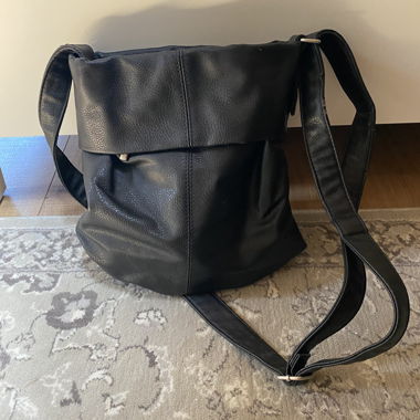 Zaino in pelle nero