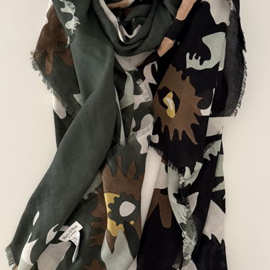 Marc O’Polo Schal mit Blumen-Camouflage