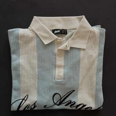 Polo Pull&Bear Bleu et Crème 