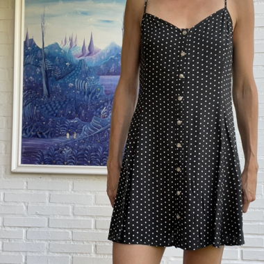 Little black dress polka white dot. American Eagle