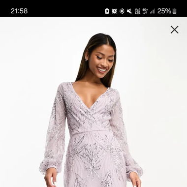 Lila Maxikleid