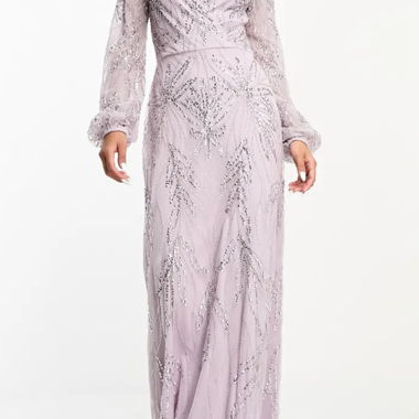 Lila Maxikleid