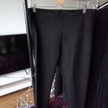 Black Leggings Faux Suede